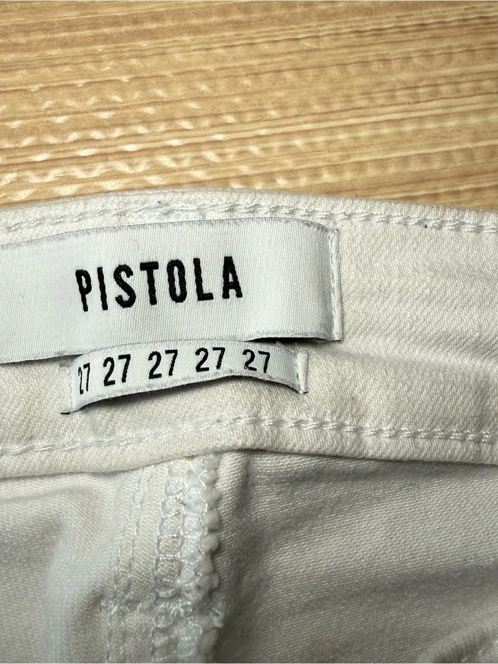 Pistola Womens 27 White High Rise Skinny Jeans Raw Hem - Picture 8 of 12